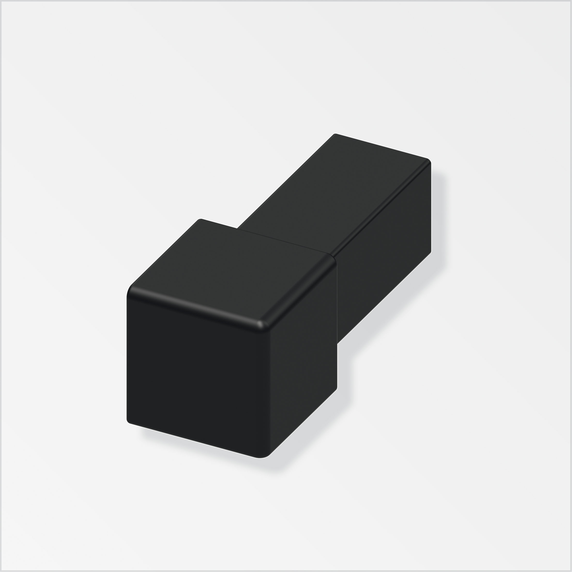 Alfer Quadrat-Fliesenecke, 9,5 mm, schwarz