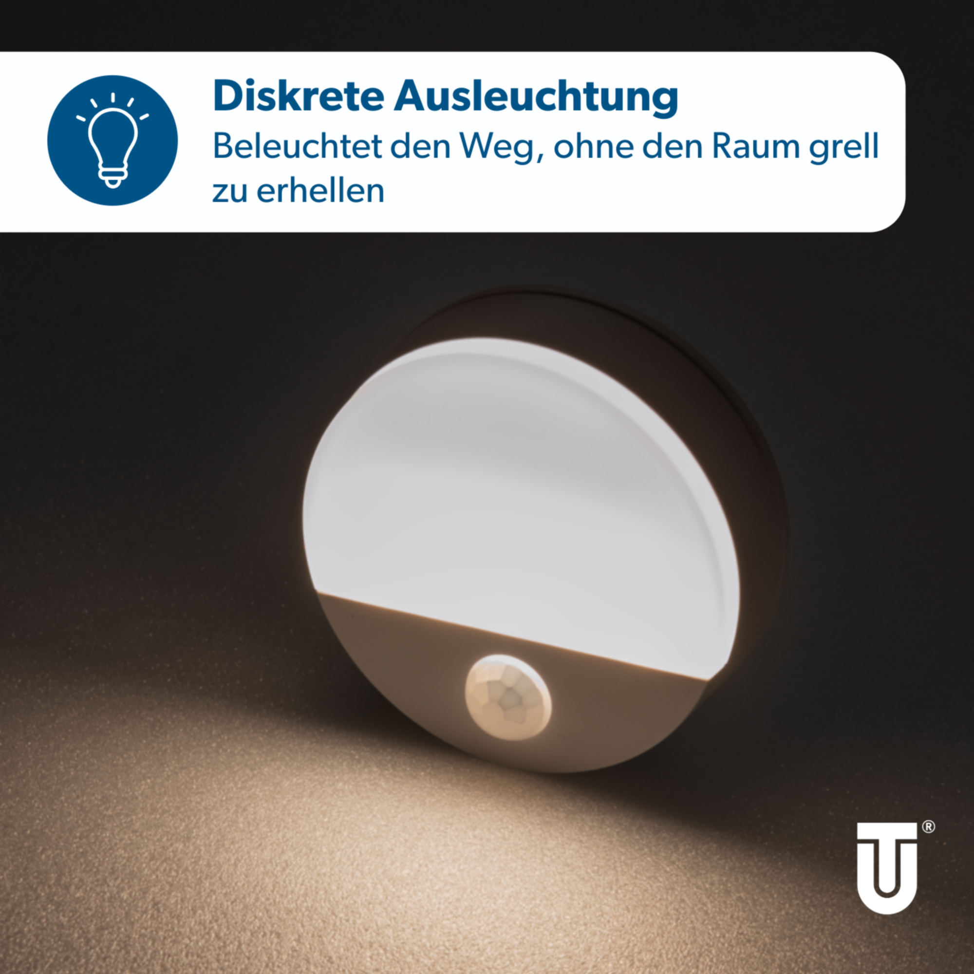 Unitec LED-Nachtlicht mit BWM + Dämmerungssensor