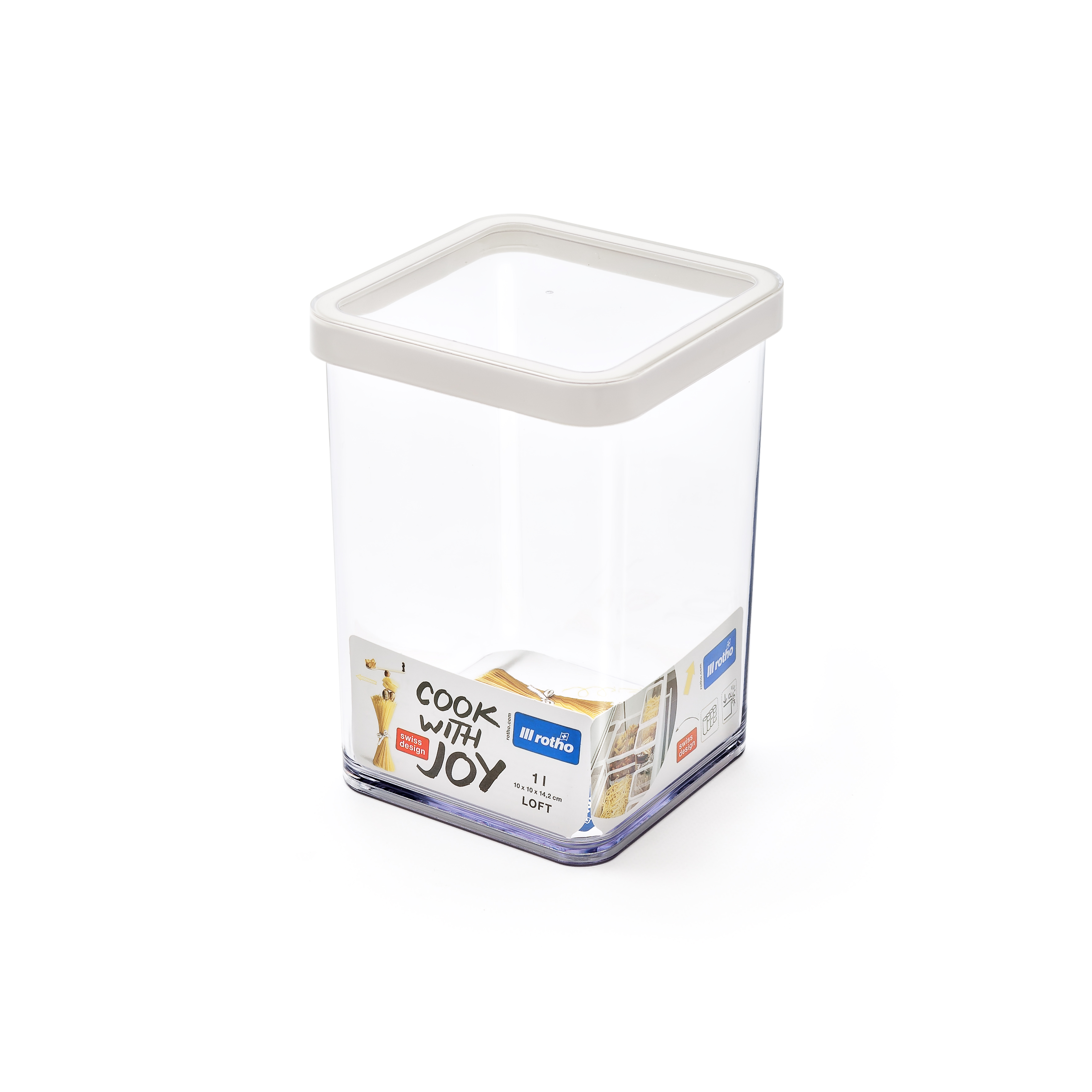 Rotho Premium Dose LOFT quadratisch, 1 L