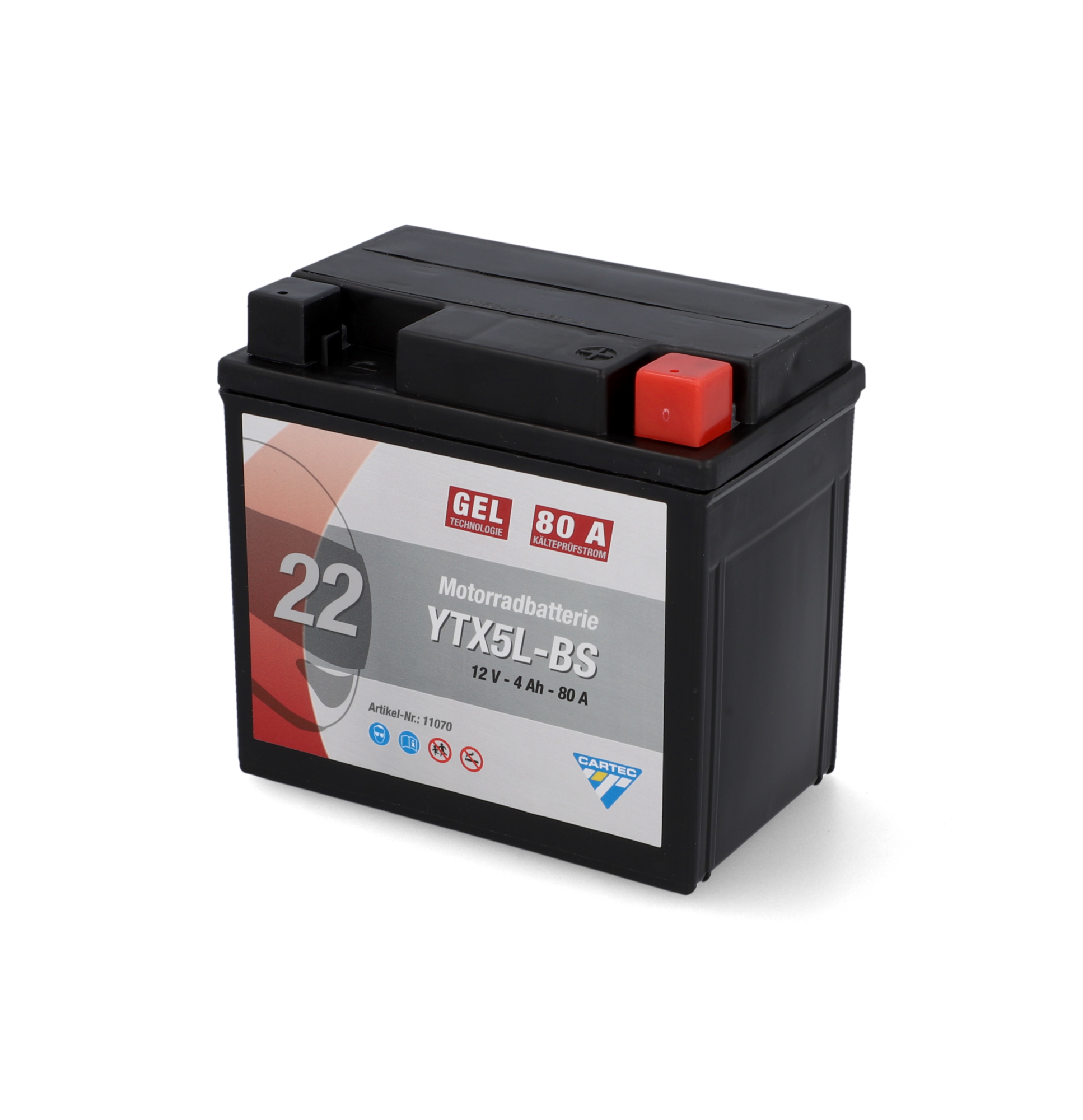Cartec GEL Batterie YTX5L-BS 4Ah 80A Cartec GEL Batterie YTX5L-BS 4Ah 80A