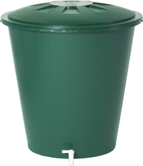 198898-2 REGENTONNE RUND 510L GRÜN KOMPLETT  GRAF