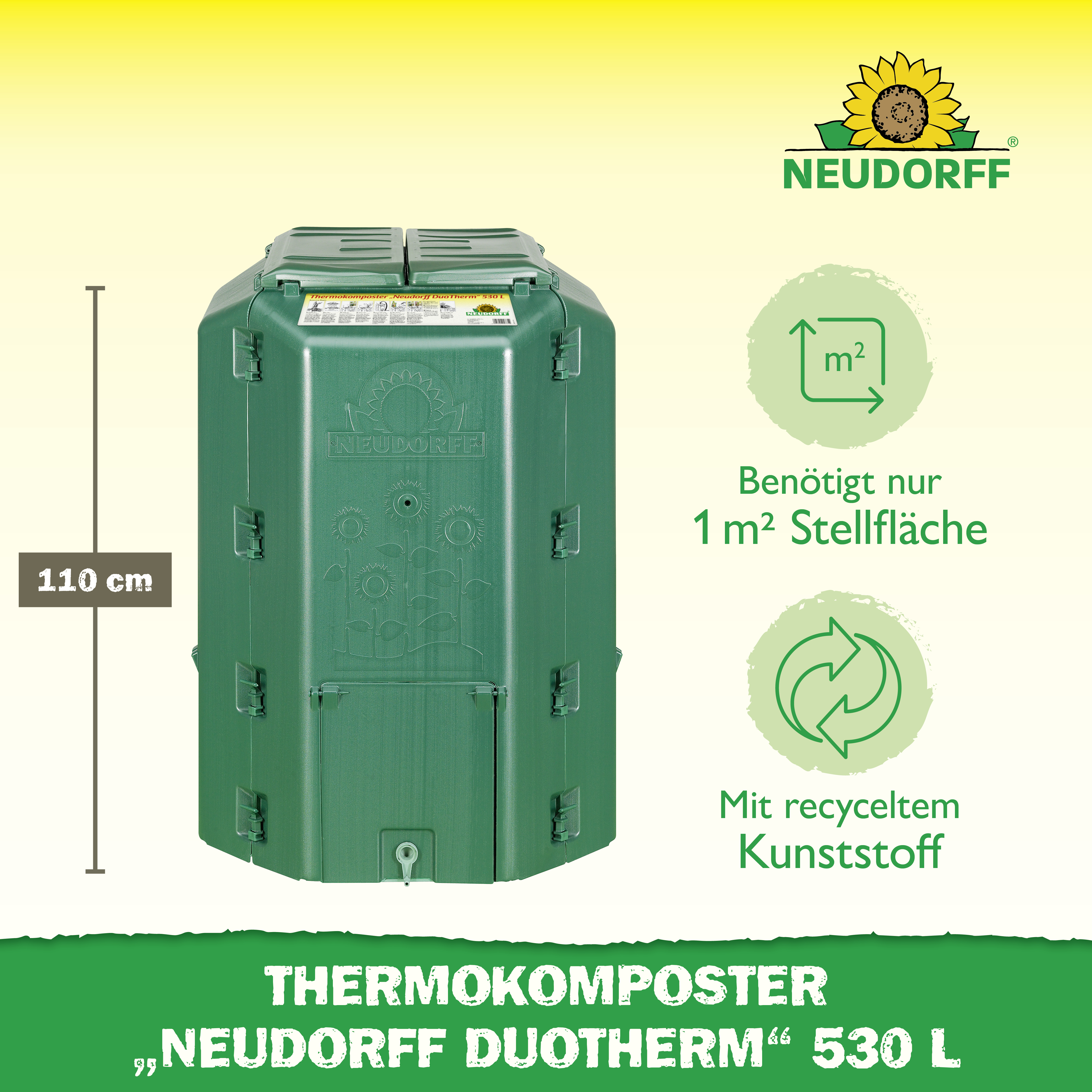 Neudorff Thermokomposter "DuoTherm", 530 L