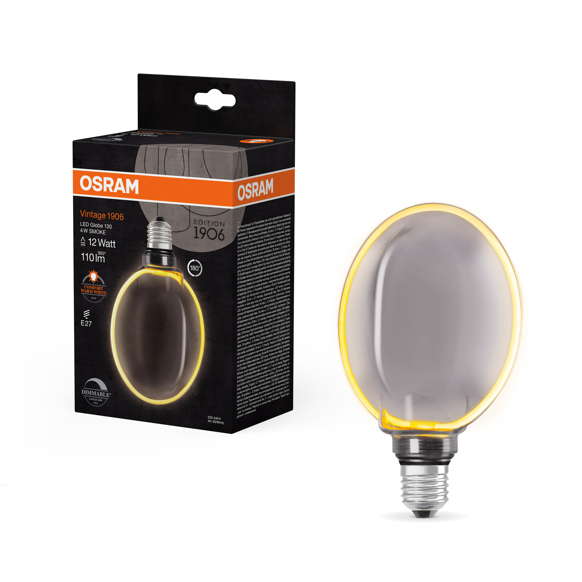 Osram Vintage 1906 LED Lampe O-Form, warmweiß