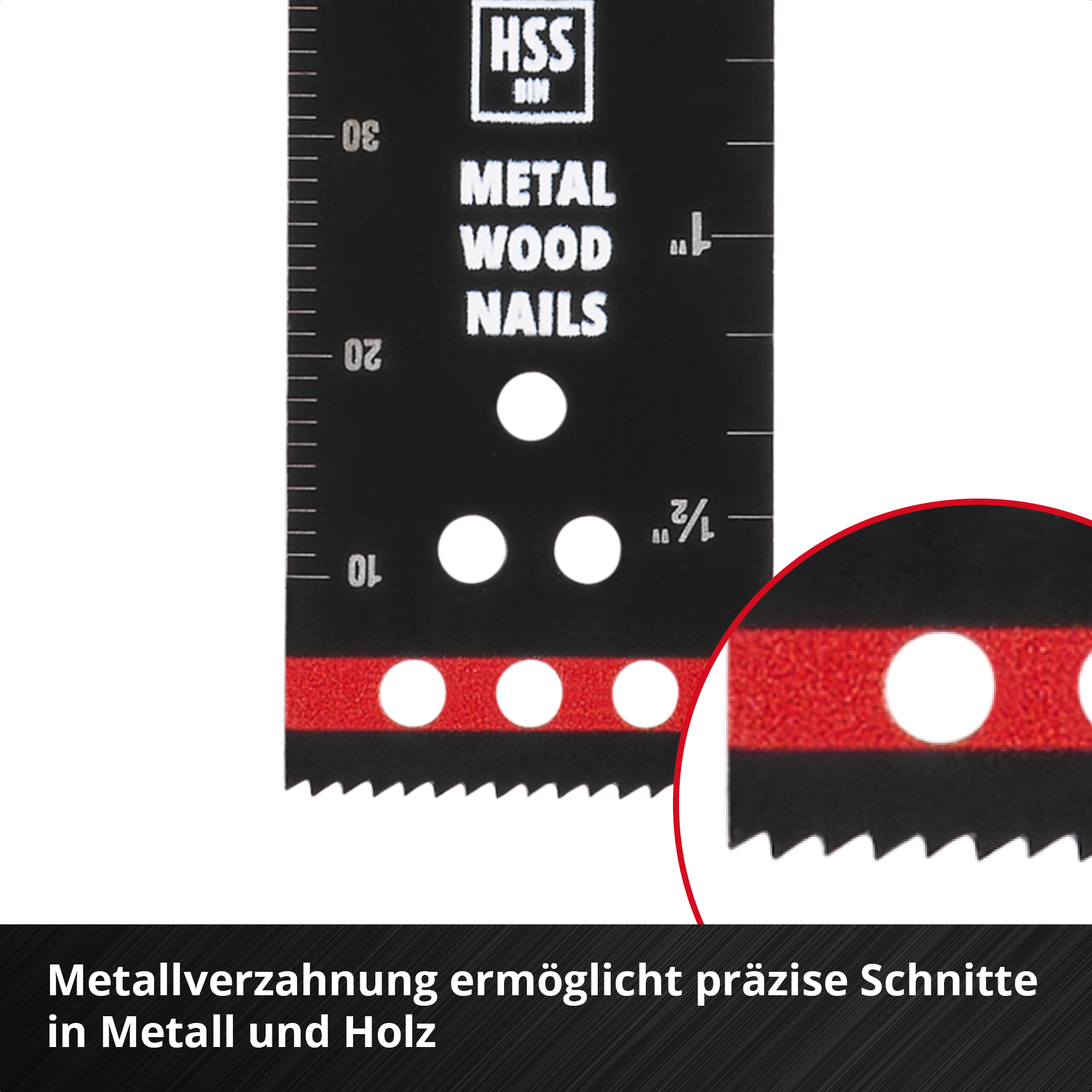Einhell HSS-BiM-Tauchsägeblatt mit Universalaufnahme, gerade, 22 x 48 mm