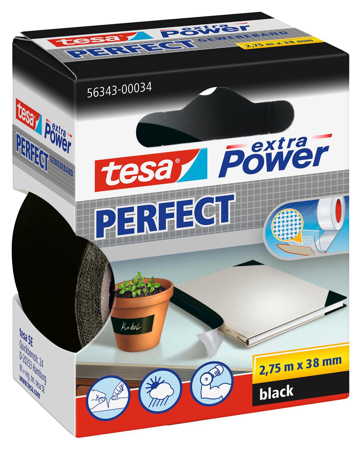 tesa_nart-563430003403_LI400_left tesa extra Power Perfect Gewebeband, schwarz, 2,75 m