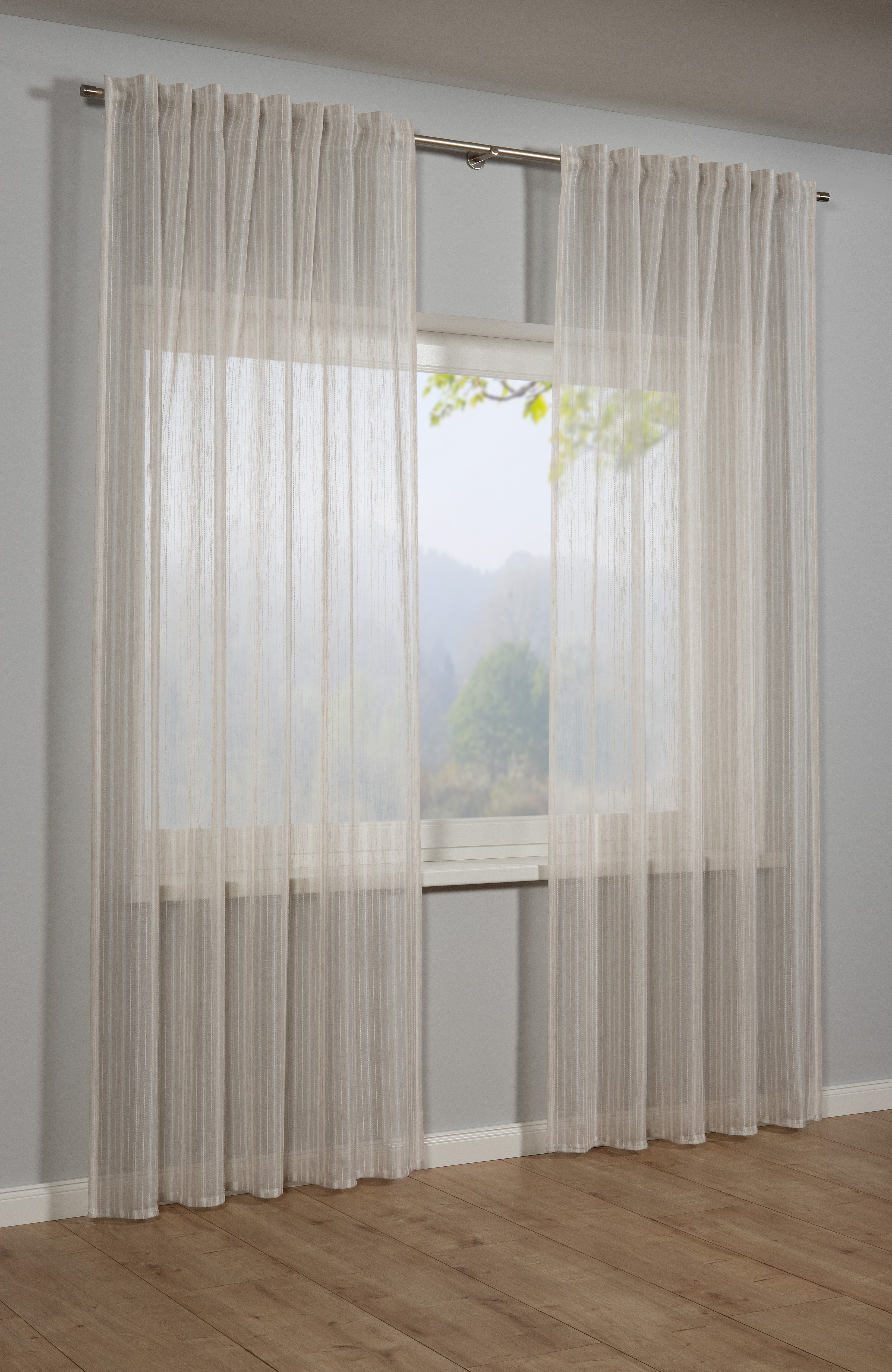 Sehlbach Schal mit Gardinenband beige, 140 x 245 cm Sehlbach Schal mit Gardinenband beige, 140 x 245 cm