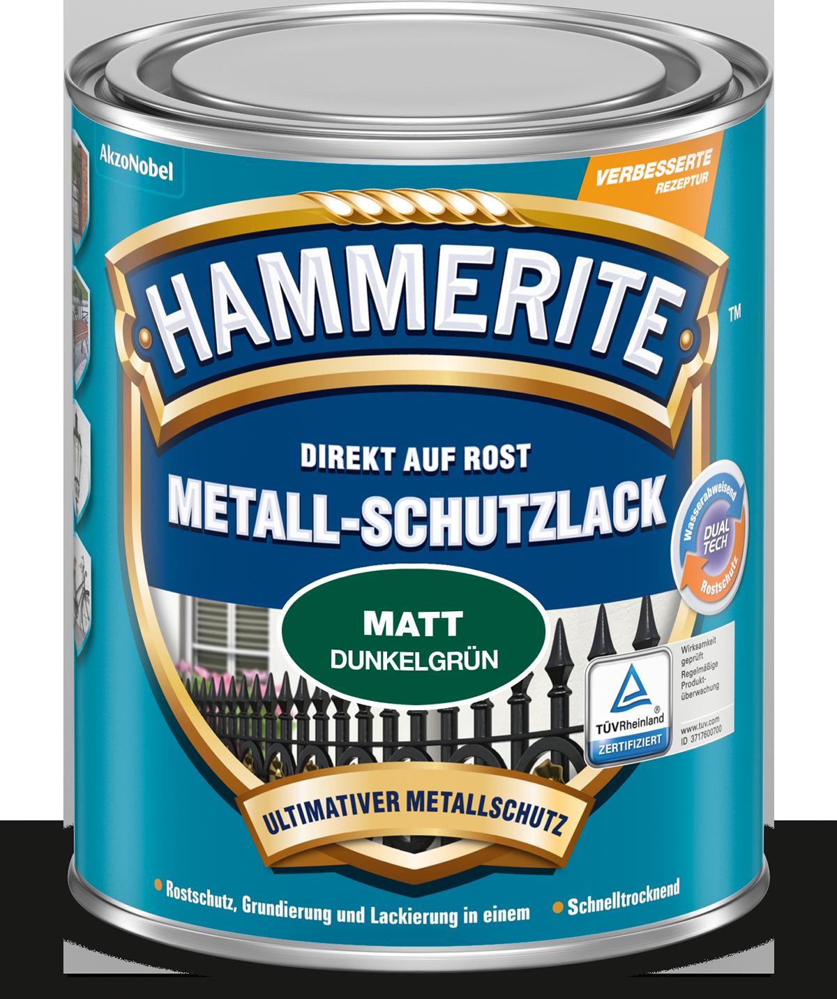 515519_4007591715685_5134934_HT_Metallschutzlack_750ml_MT_dunkelgruen HAMMERITE METALL-LACK MATT DUNKELGR.750M