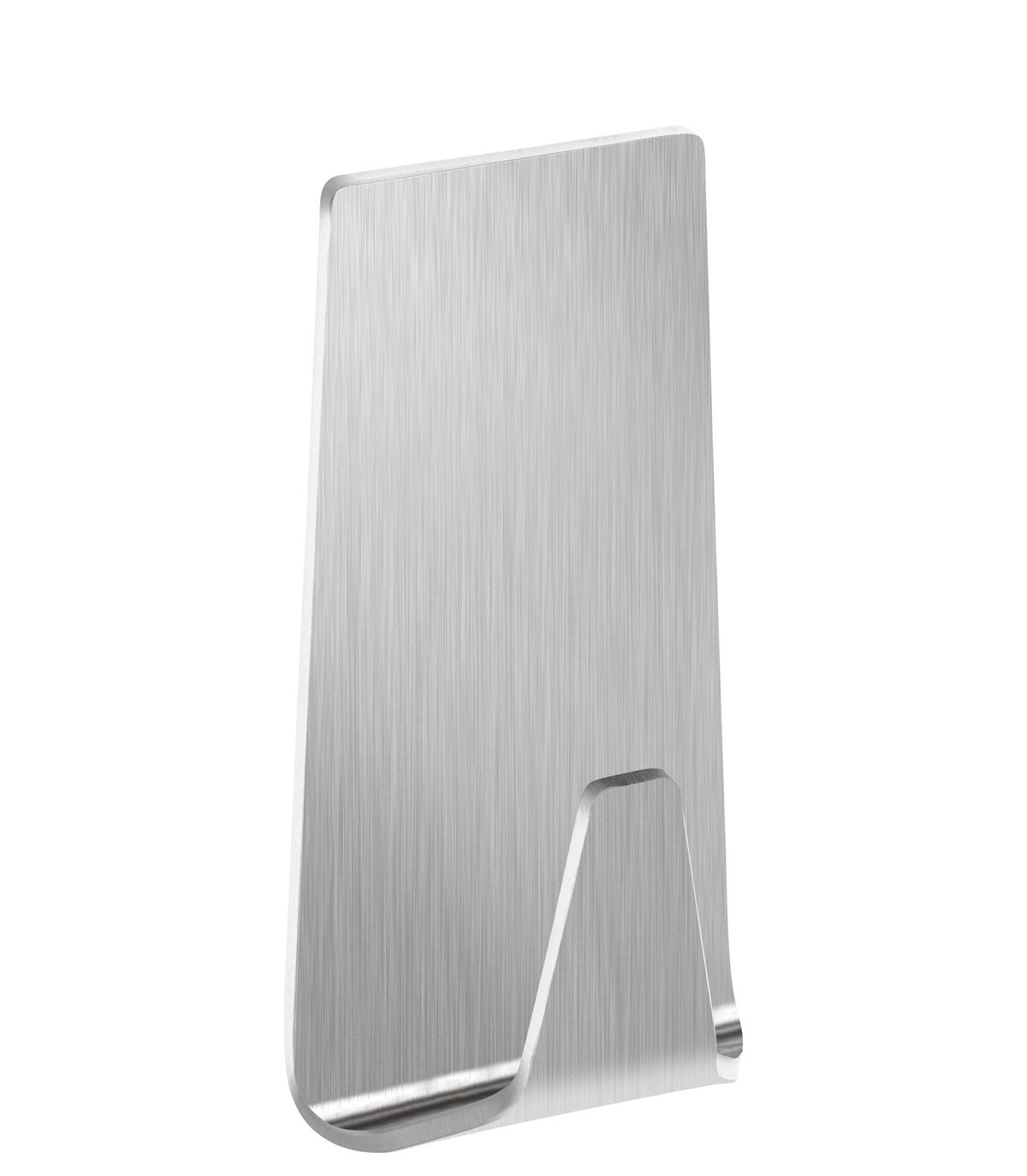 tesa_Powerstrips_hooks_58266_left_pr tesa Powerstrips Selbstklebehaken Large, Metall, rechteckig