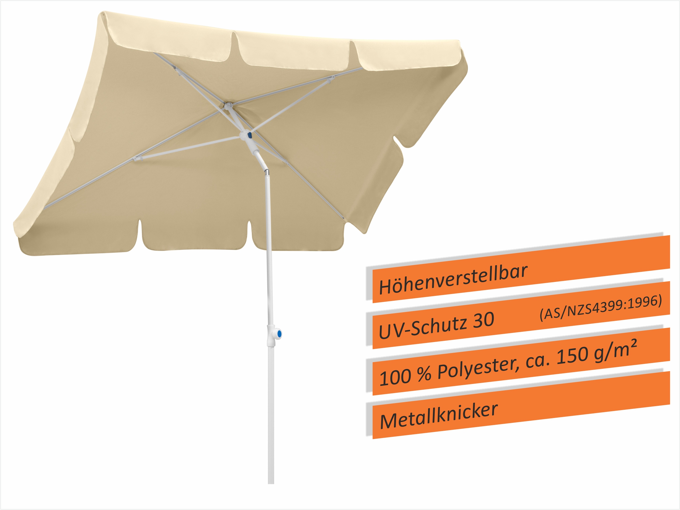 584422_1 Schneider Schirm Ibiza 180X120 cm Natur