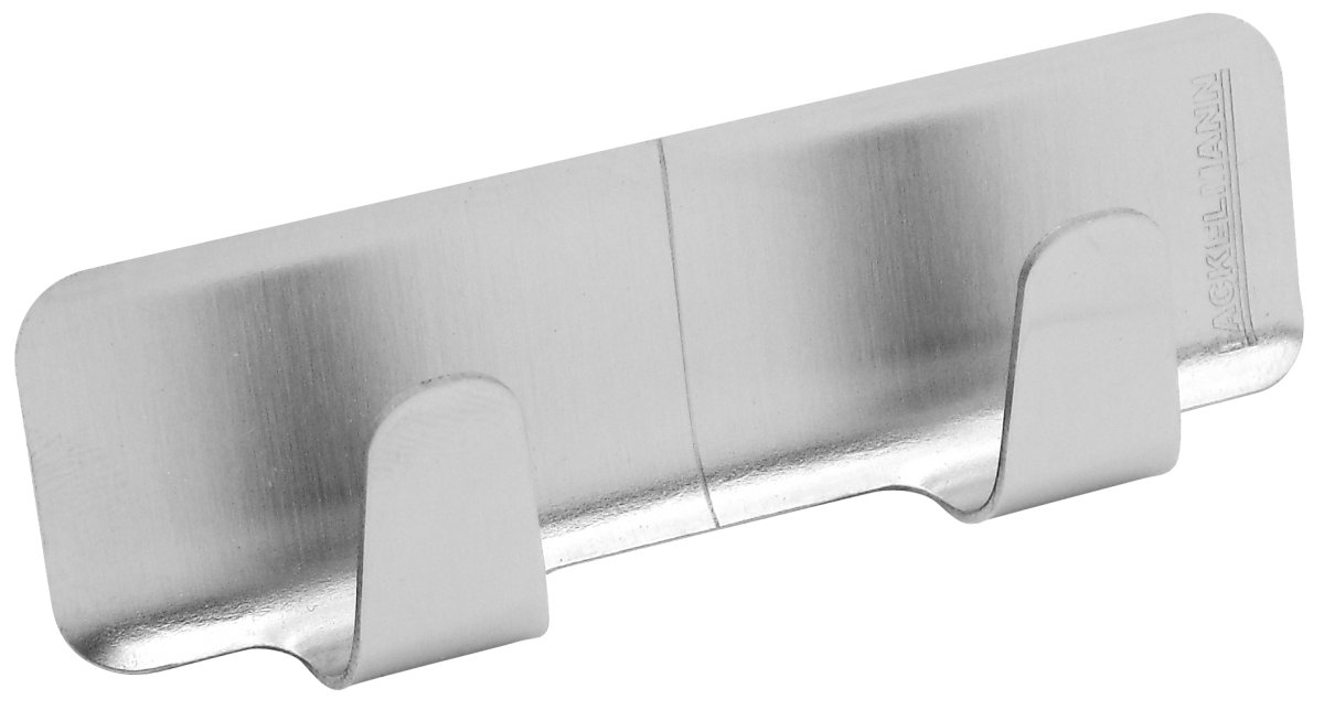 022653_02 FACKELMANN  KLEBEHAKEN 2-FACH EDELSTAHL