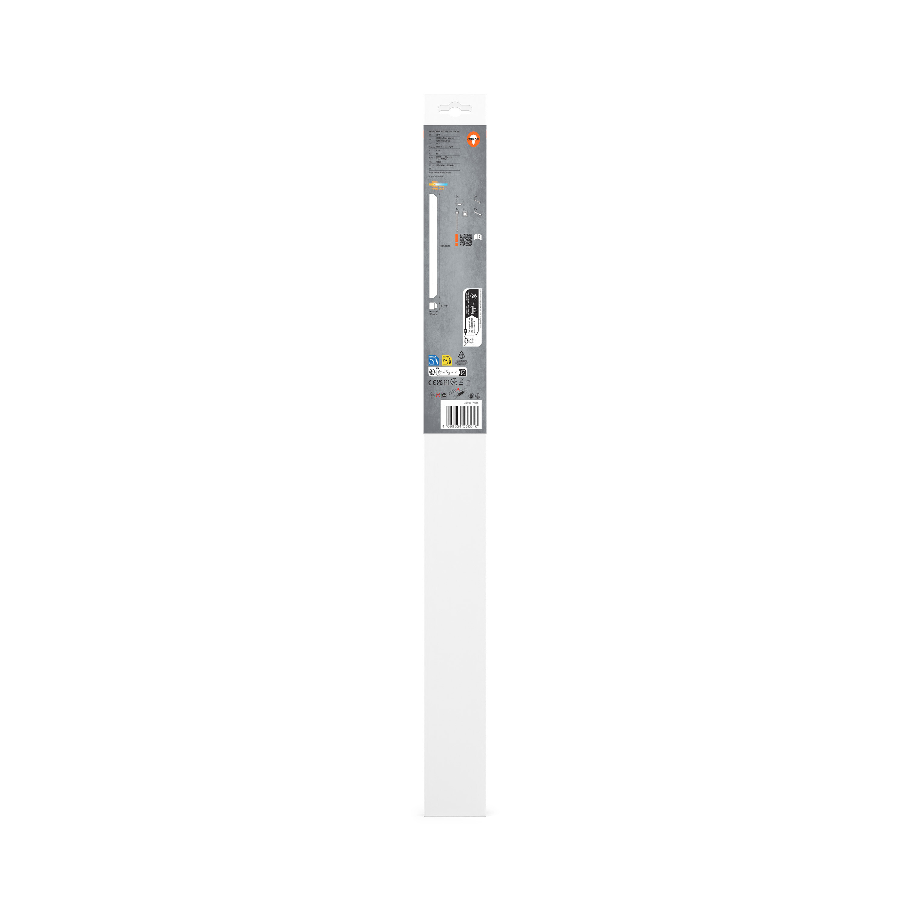 Osram Lichtleiste "LED Power Batten", 600 mm, 12W, 3000K
