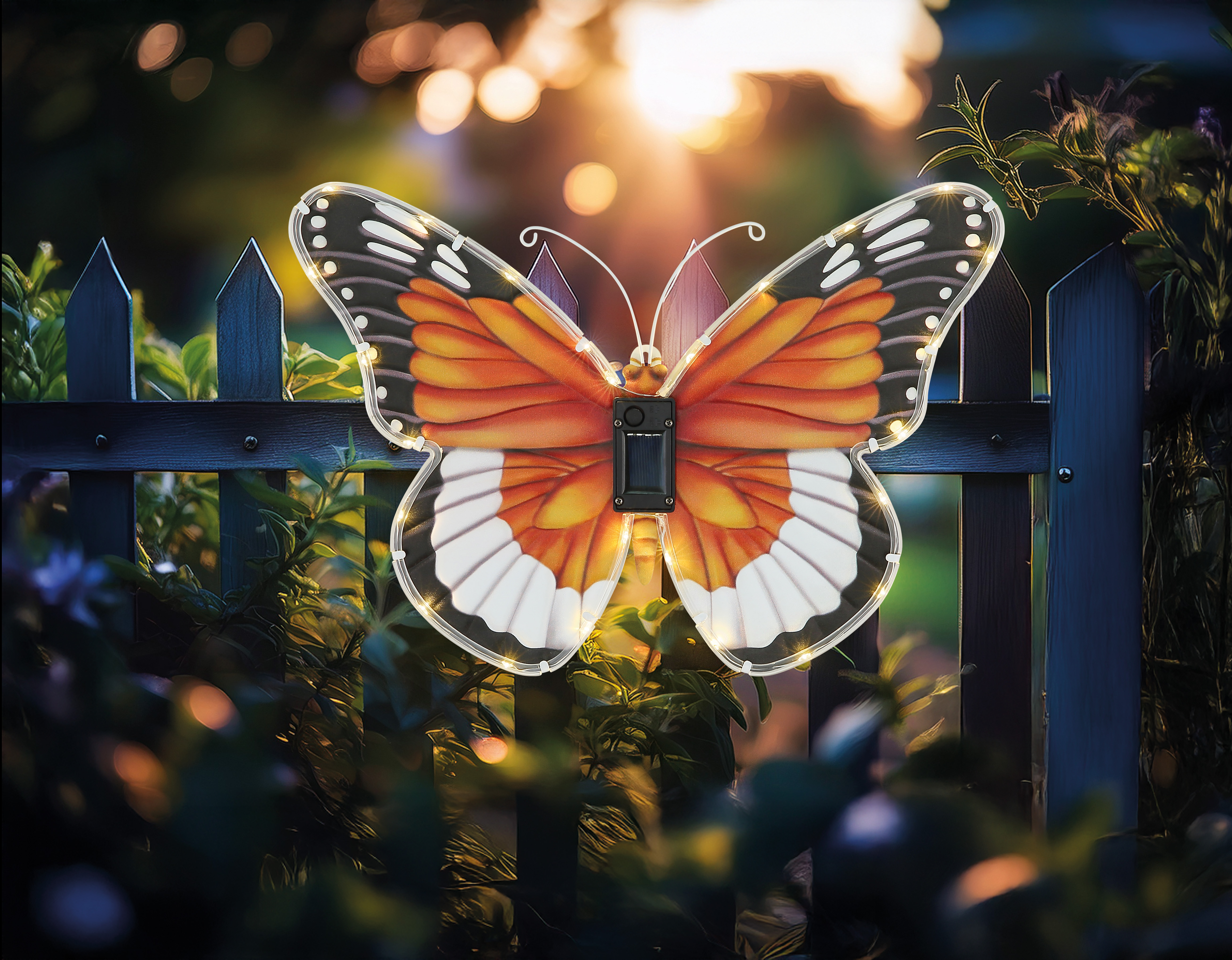 Globo Solarleuchte Kunststoff bunt, Schmetterling