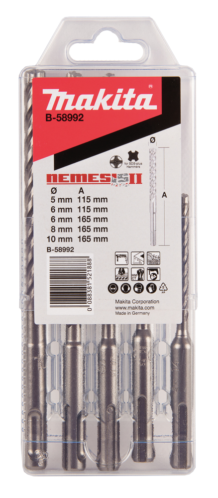 Makita SDS-PLUS Bohrer-Set NEMESIS II, 5-tlg.