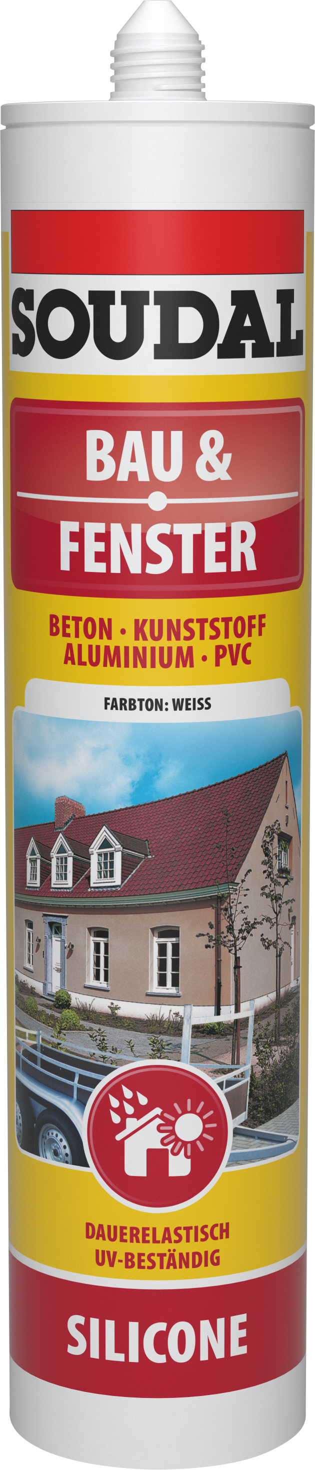 Soudal Bau & Fenstersilikon, transparant, 300 ml Soudal Bau & Fenstersilikon, transparant, 300 ml