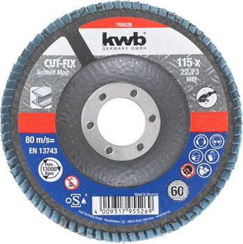 795526-300 Kwb Schleifmop 115 mm, K60