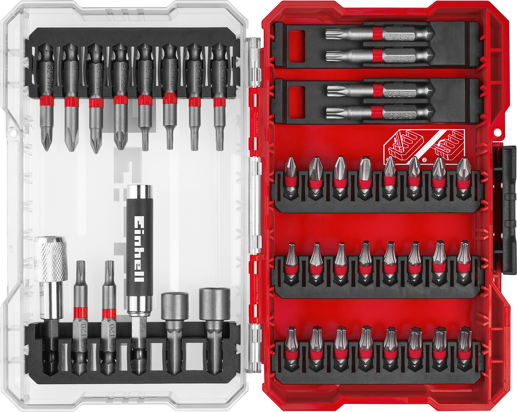 Einhell Bit- und Magnetbithalter-Set, M-CASE, 42-tlg.