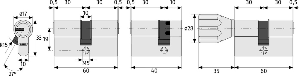 4003318482977_C1 Abus Profilzylinder, D6XNP 30/30 B/SB
