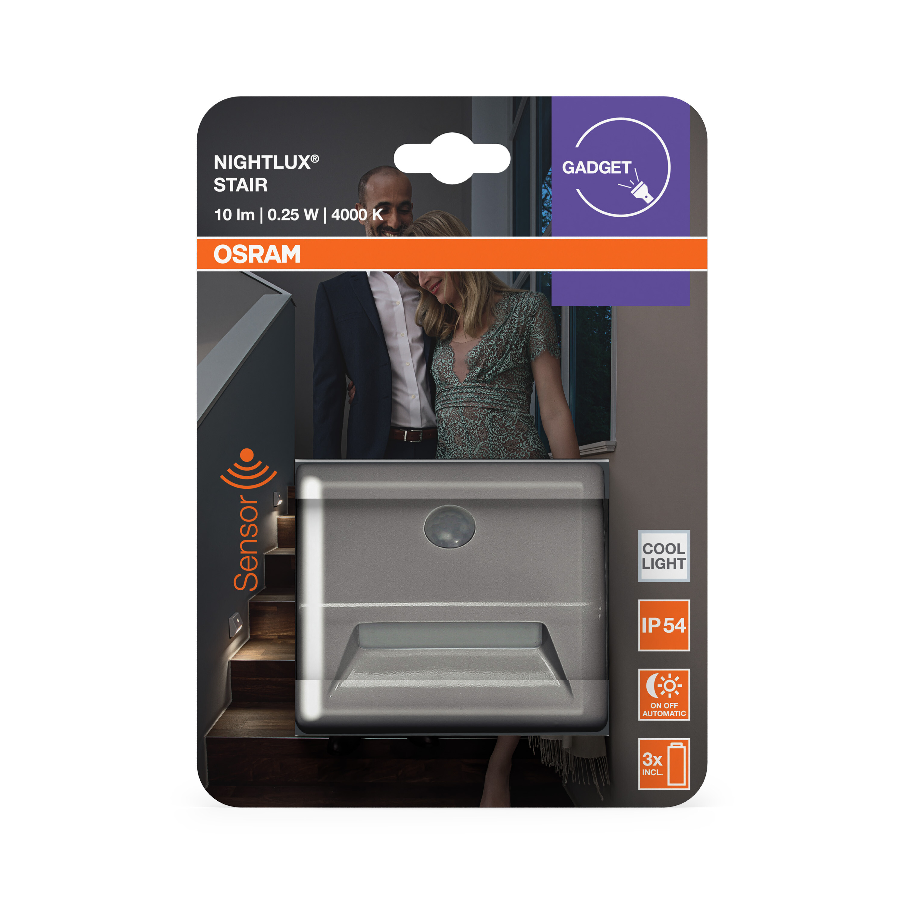 Osram LED-Nachtlicht "Nightlux Stair", silber