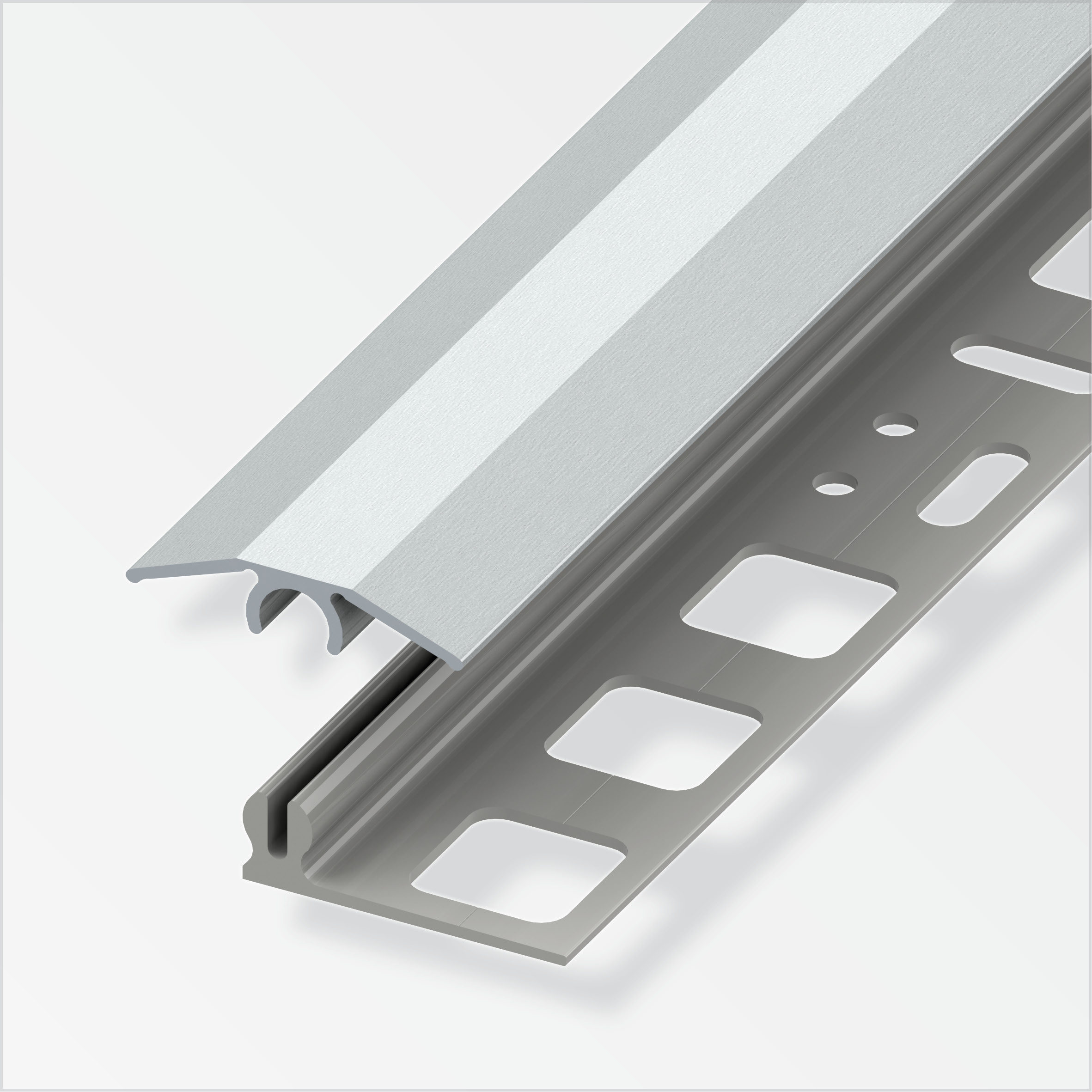635622_U-bergangs-Profil Alfer Mini Träger+Übergangsprofil 25 mm, edelstahl gebürstet