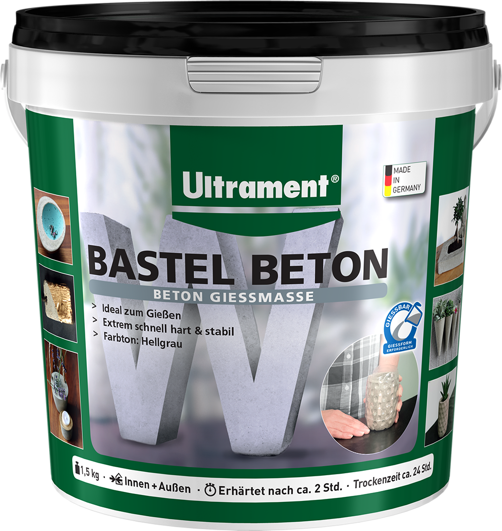 Ultrament Beton-Gießmasse, hellgrau, 1,5kg