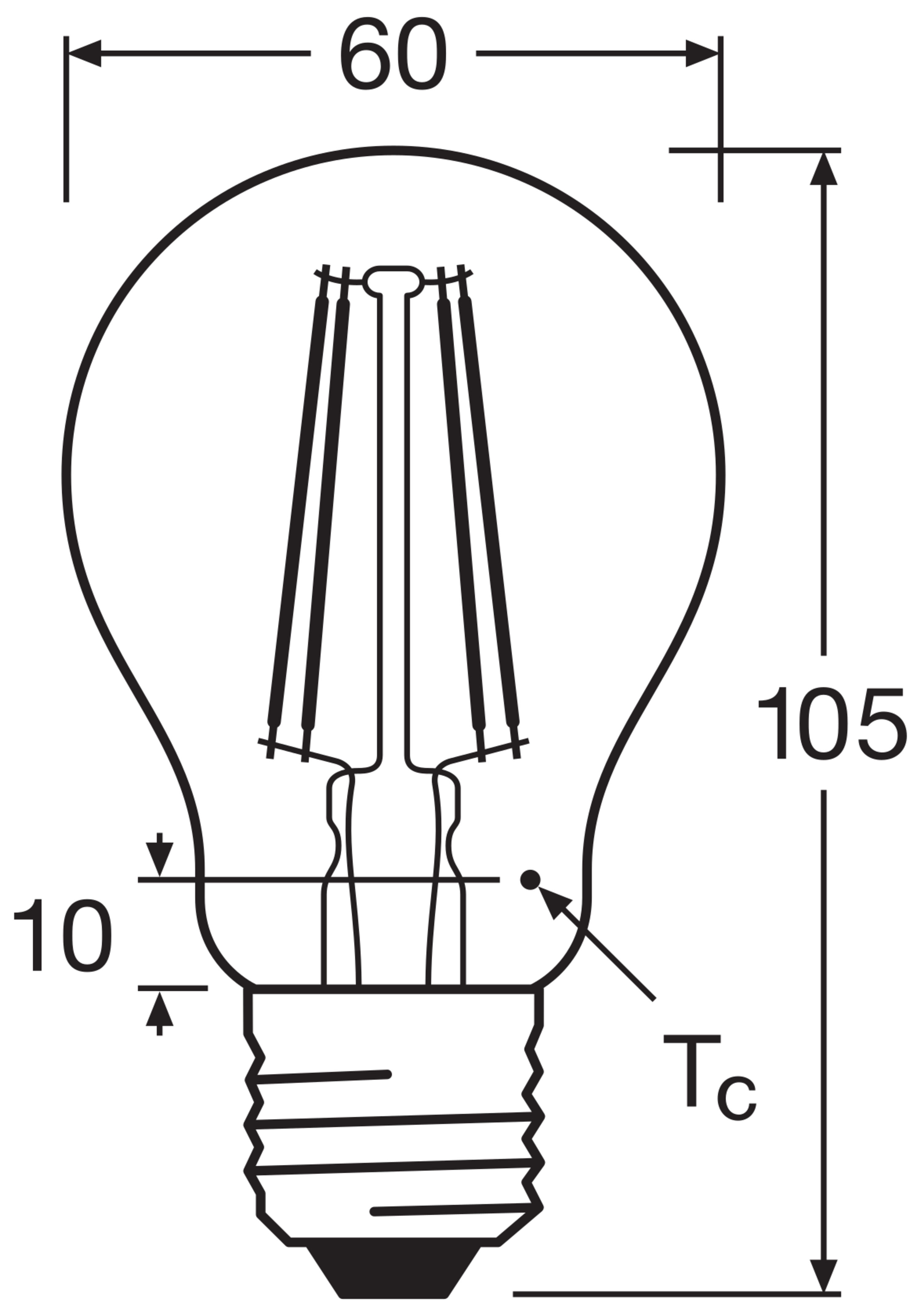 Osram LED Classic Lampe, warmweiß, E27, 5er-Pack
