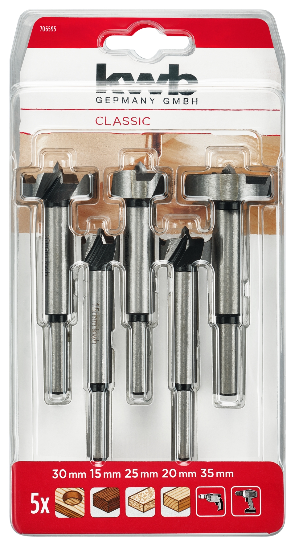 Kwb Forstnerbohrersatz, 5-teilig Kwb Forstnerbohrersatz, 5-teilig