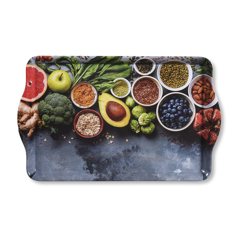 Kesper Serviertablett, Motiv: Healthy Kitchen, 48 x 30 x 3,5 cm Kesper Serviertablett, Motiv: Healthy Kitchen, 48 x 30 x 3,5 cm