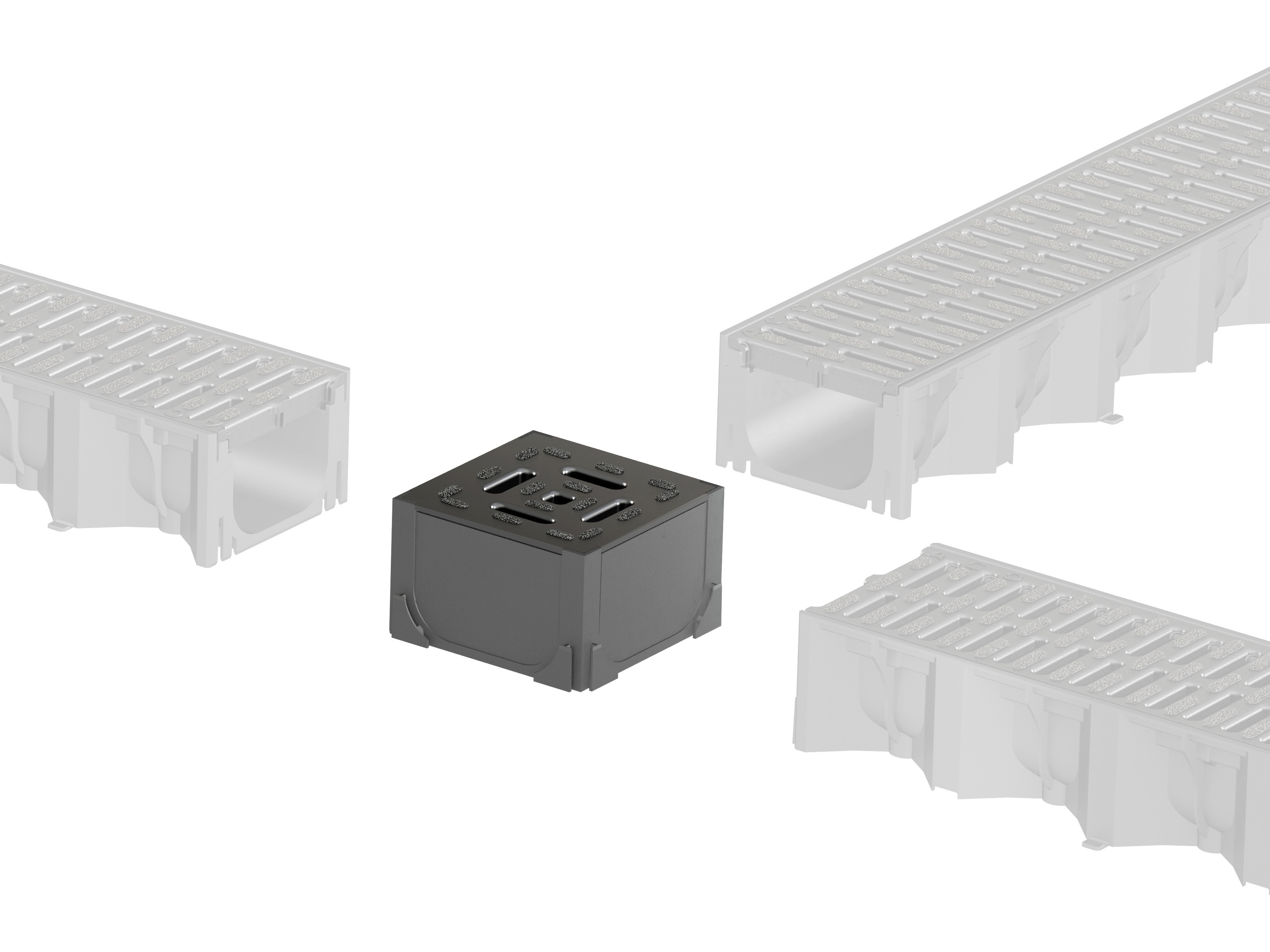 ACO Universaleckstück schwarz für Hexaline 2.0