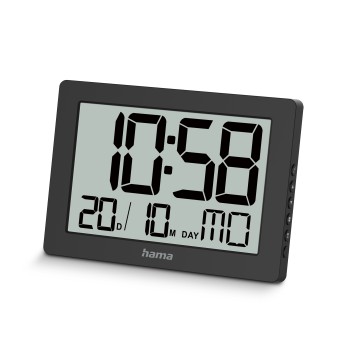 Hama Digitale Wanduhr "Ko Tao", Schwarz Hama Digitale Wanduhr "Ko Tao", Schwarz