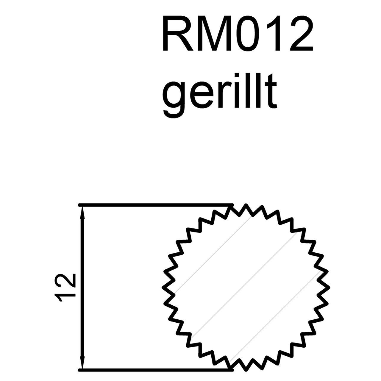 544057-Querschnitt Neuhofer Riffelstab, 1,2 cm