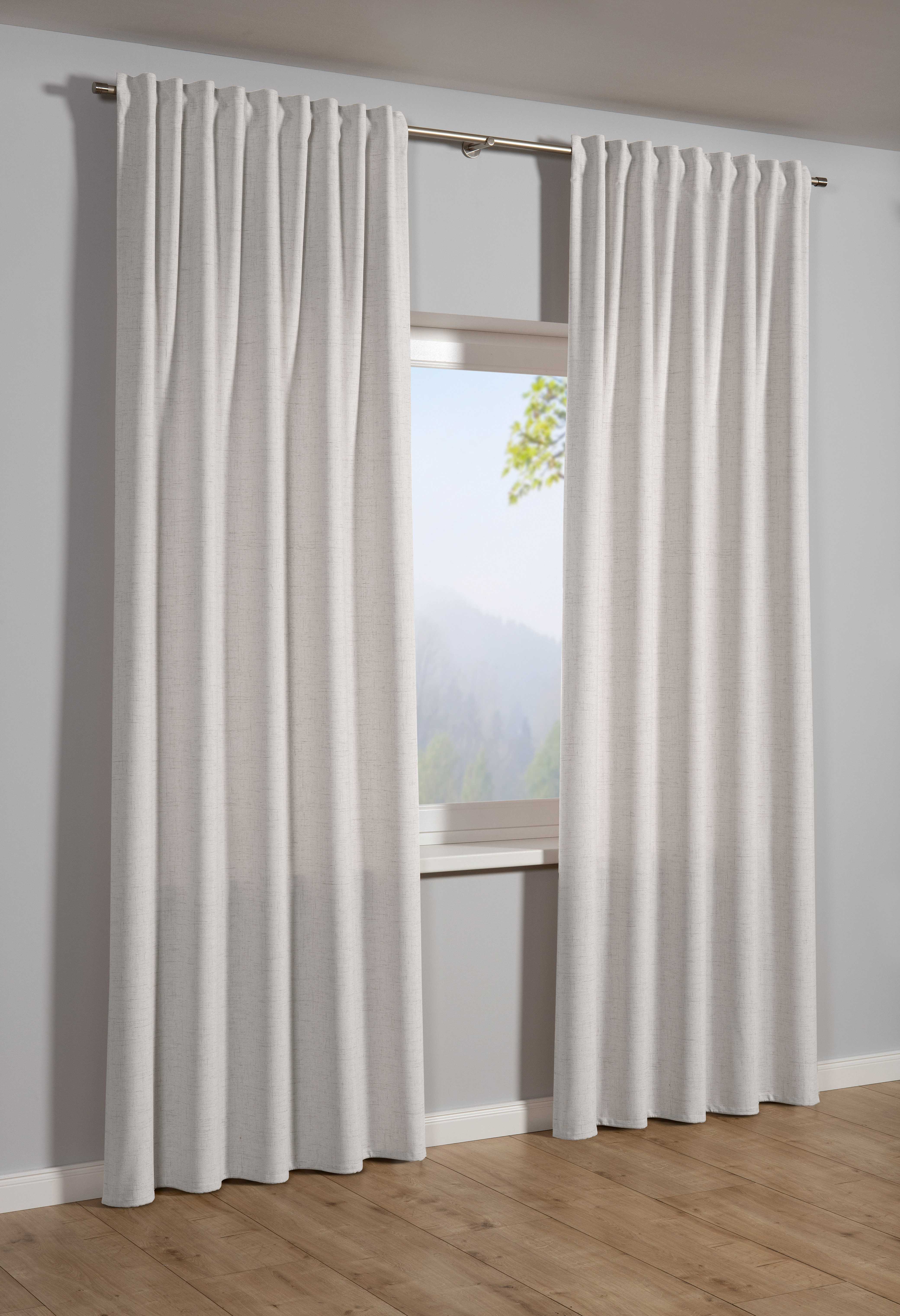Sehlbach Schal mit Gardinenband weiß, 140 x 245 cm Sehlbach Schal mit Gardinenband weiß, 140 x 245 cm