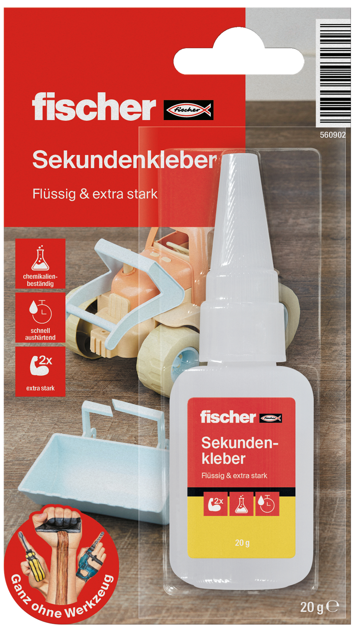 fischer GOW Sekundenkleber, 20 g fischer GOW Sekundenkleber, 20 g