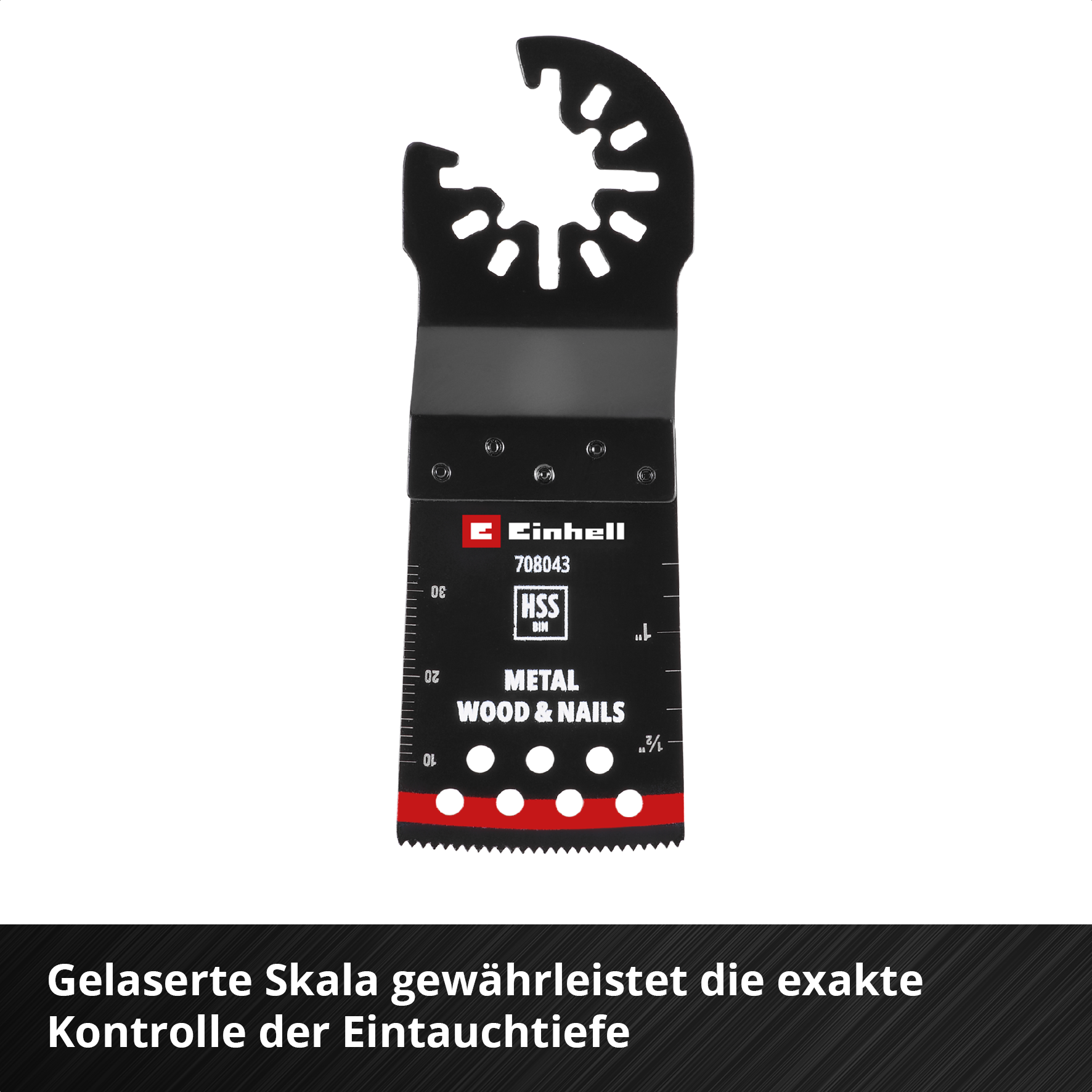 Einhell HSS-BiM-Tauchsägeblatt mit Universalaufnahme, curved, 34 x 40 mm
