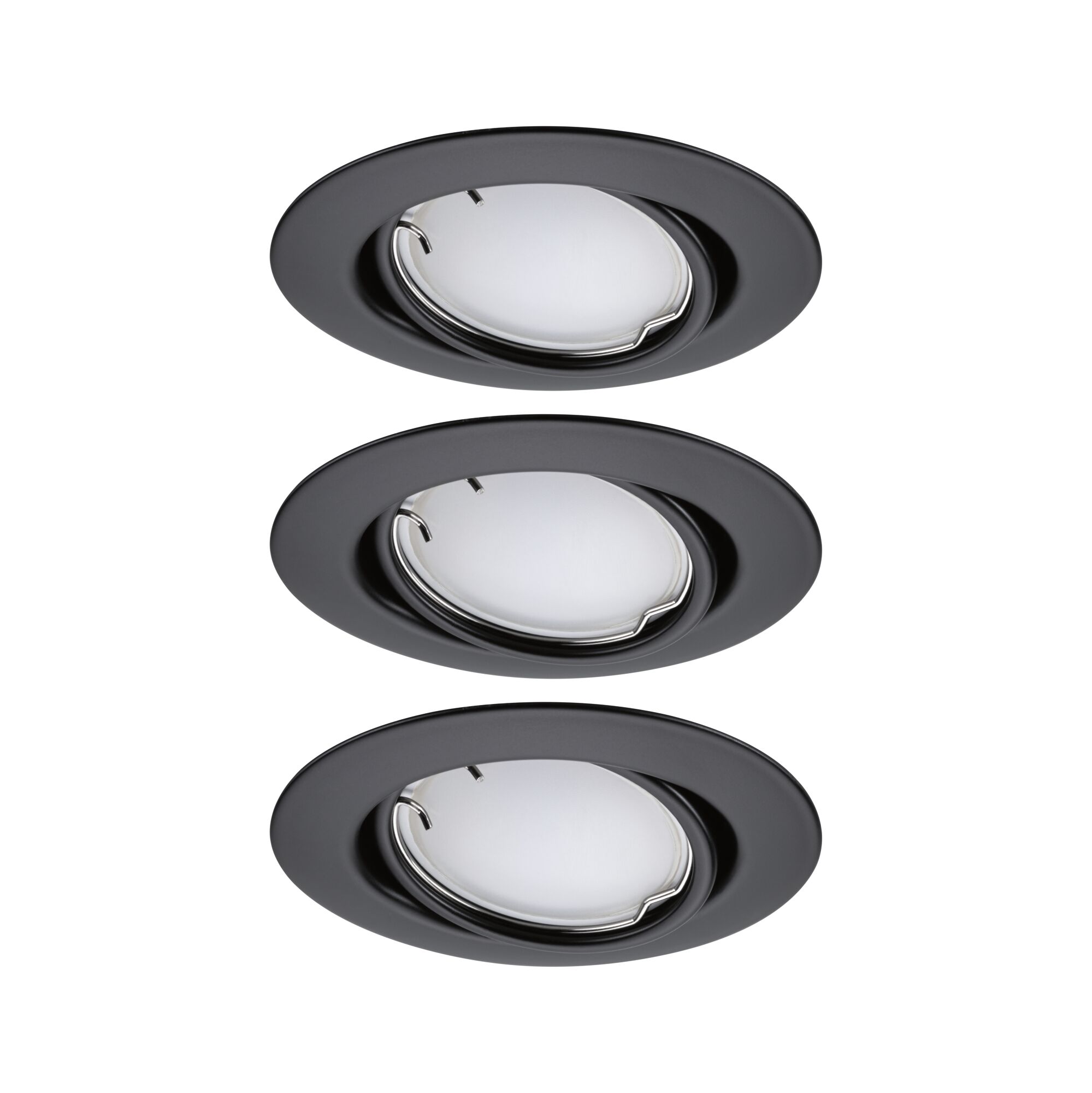 Paulmann EBL Set Base Zigbee Coin RGBW schwenkbar, 3x420lm, 230V, Schwarz matt