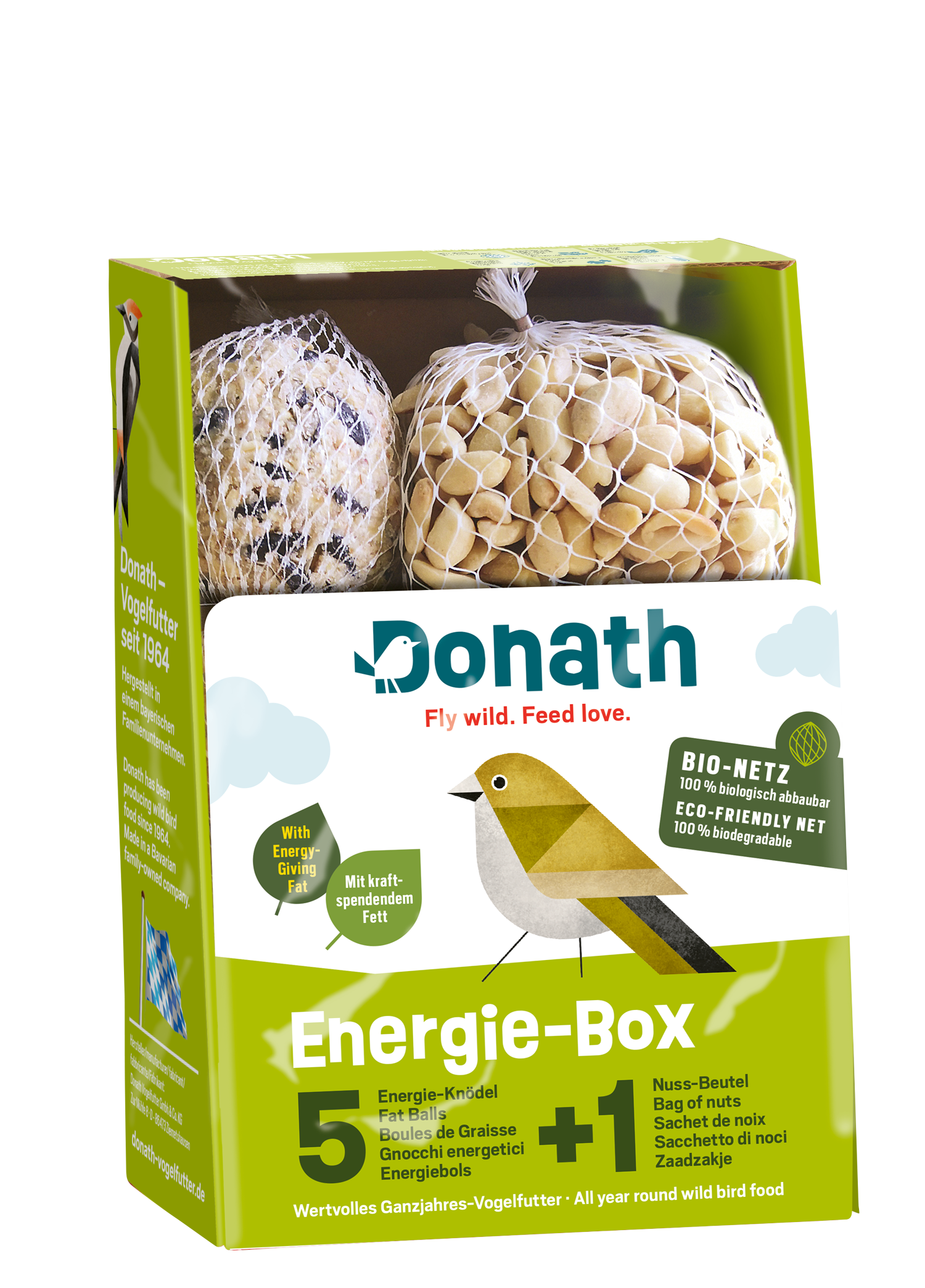 Donath Energie-Box 5+1 (5 Energie-Knödel + 1 Nussstange) Donath Energie-Box 5+1 (5 Energie-Knödel + 1 Nussstange)