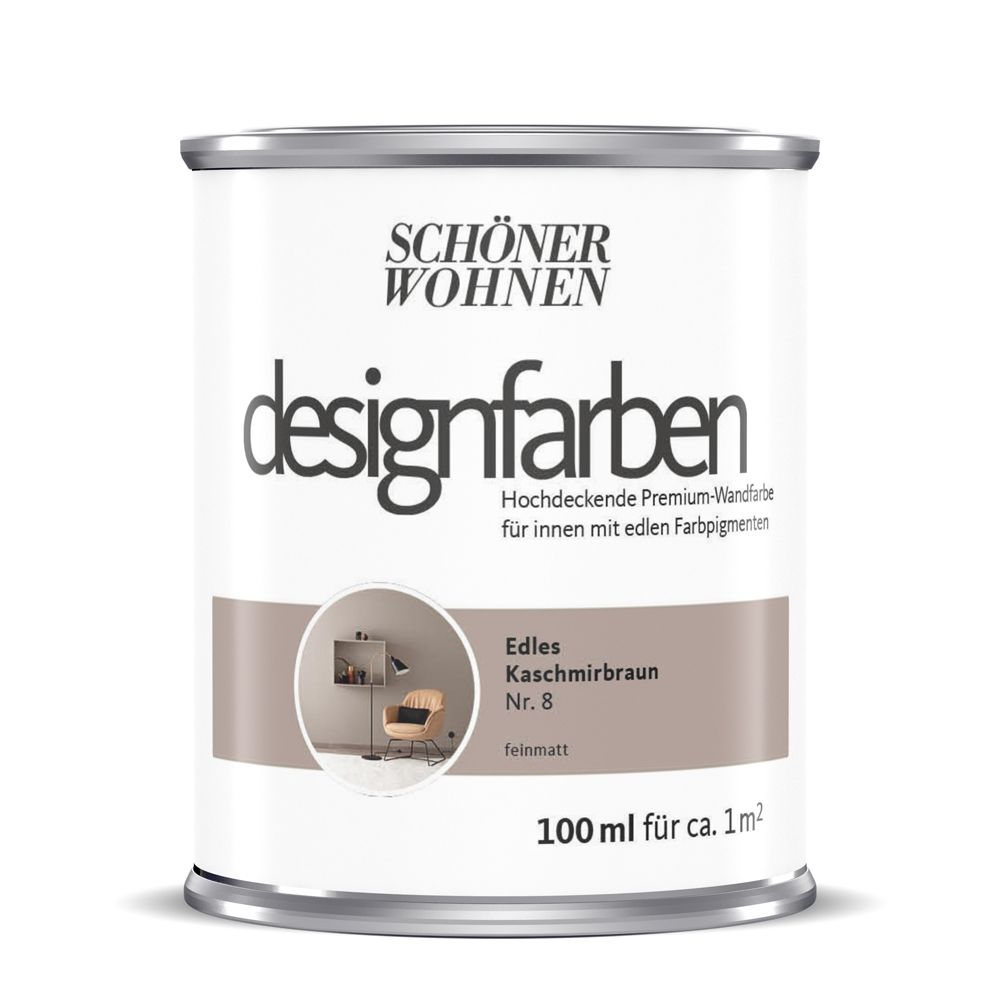 Schöner Wohnen Designfarbe, edles kaschmirbraun, 100 ml