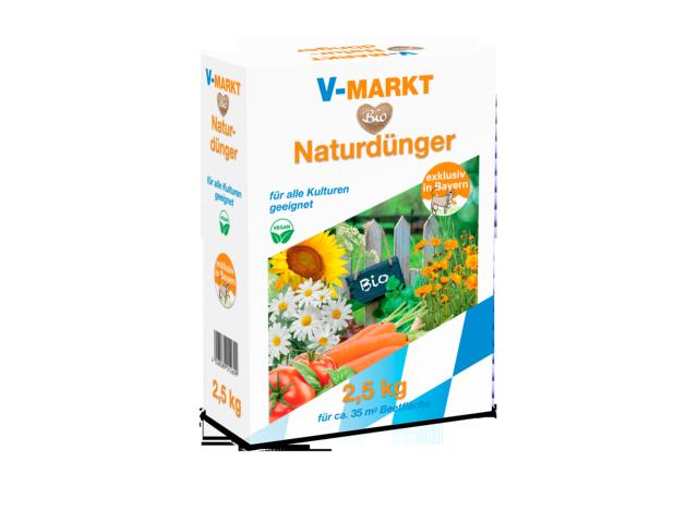 4008089012699_Kaes_V-Markt_Verpackung_Bio_Naturduenger_2500g_Packshot V-MARKT BIO NATURDÜNGER 2,5KG