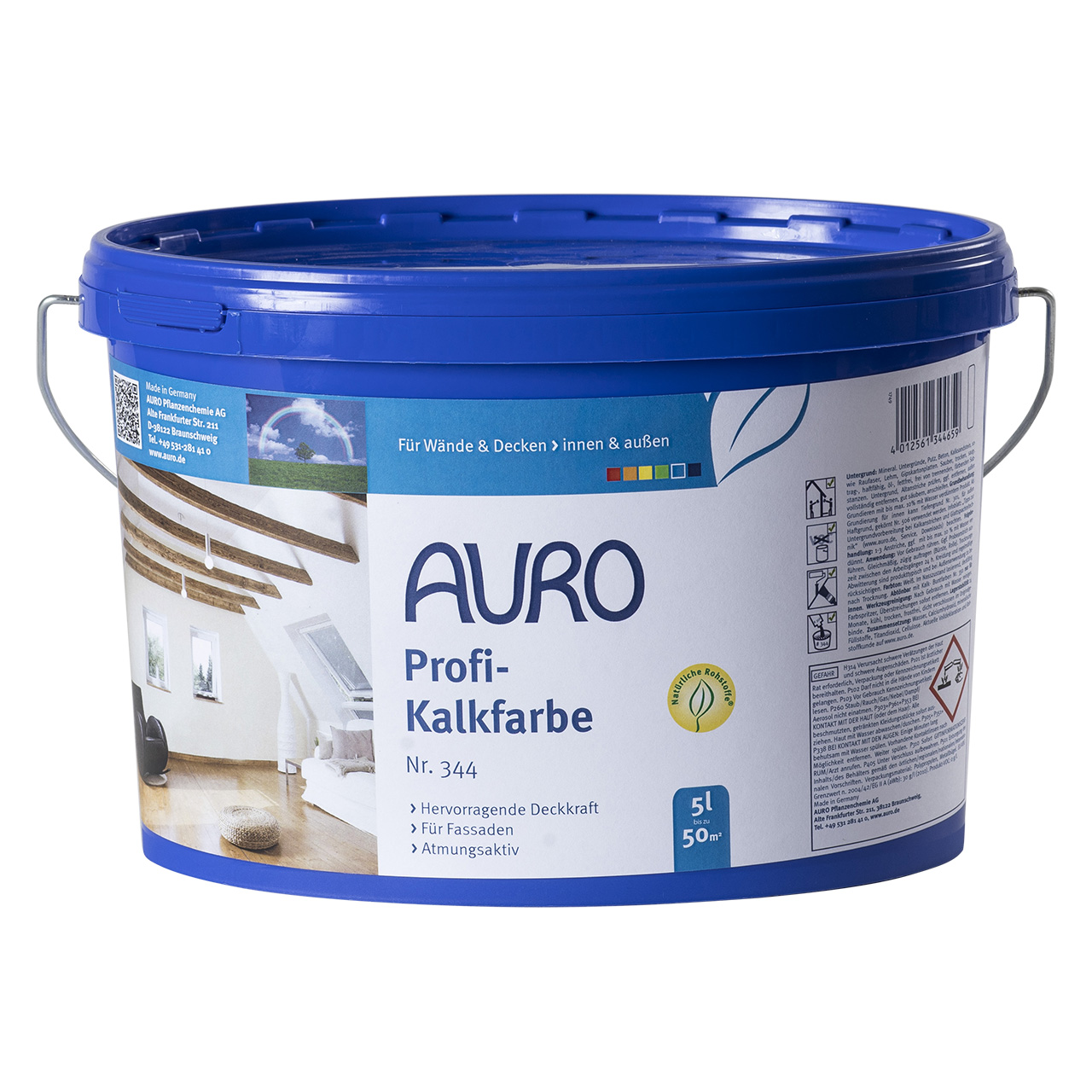 522348-AURO-Profi-Kalkfarbe-5-0-L Auro Profi-Kalkfarbe Nr. 344, weiß, 5 l
