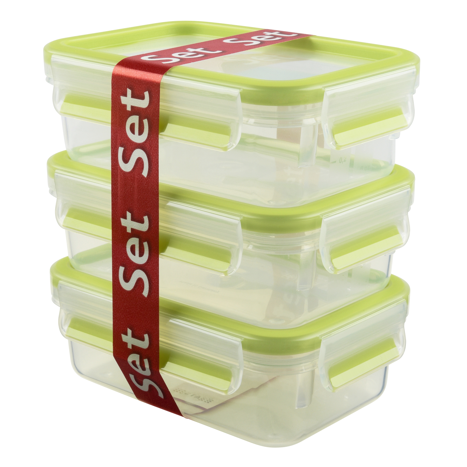 EMSA Clip & Close Frischhaltedosen-Set, 3 x 0,55 L, hellgrün EMSA Clip & Close Frischhaltedosen-Set, 3 x 0,55 L, hellgrün