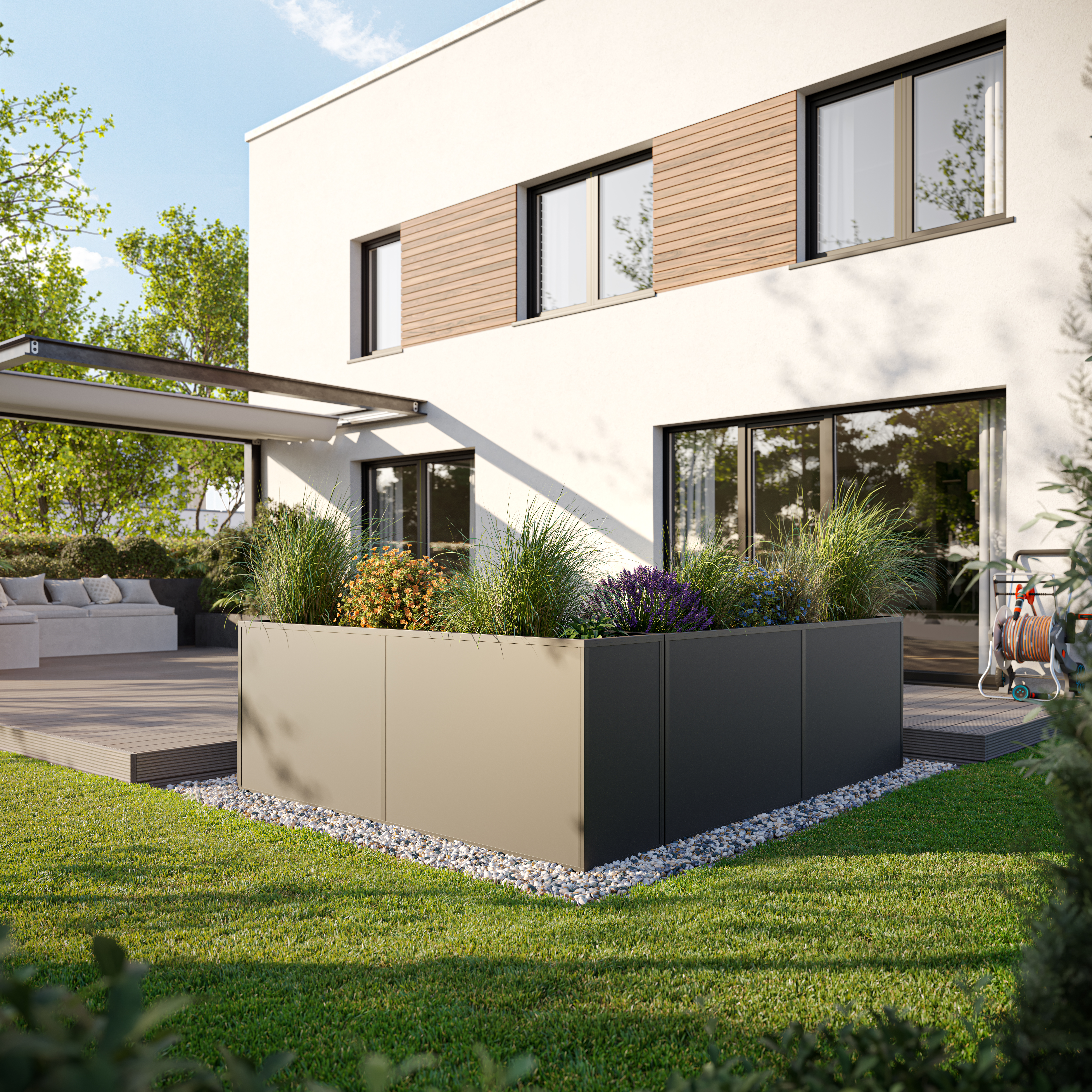 KGT Aluminium-Hochbeet 210, 45er Tiefe, Profilsystem "anthrazit-grau" KGT Aluminium-Hochbeet 210, 45er Tiefe, Profilsystem "anthrazit-grau"