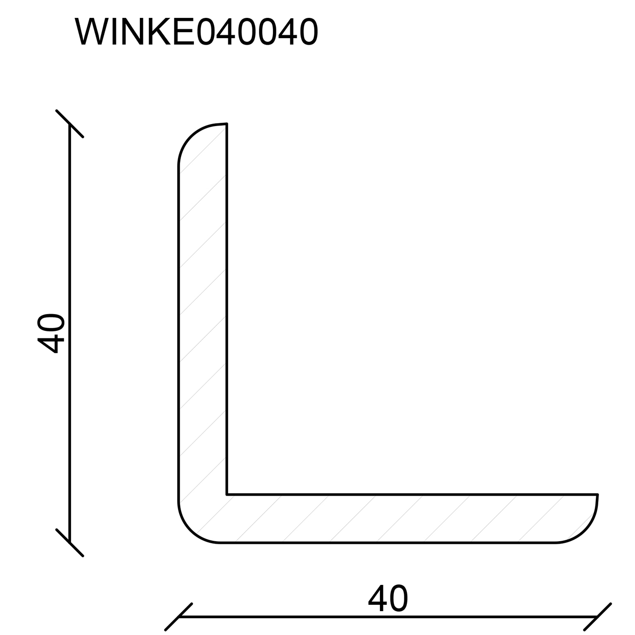 544267-Querschnitt Neuhofer Winkelleiste, Fichte/Kiefer astrein roh