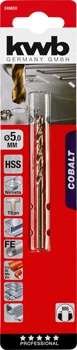 248650-300 Kwb Cobalt Spiralbohrer, 5,0 mm