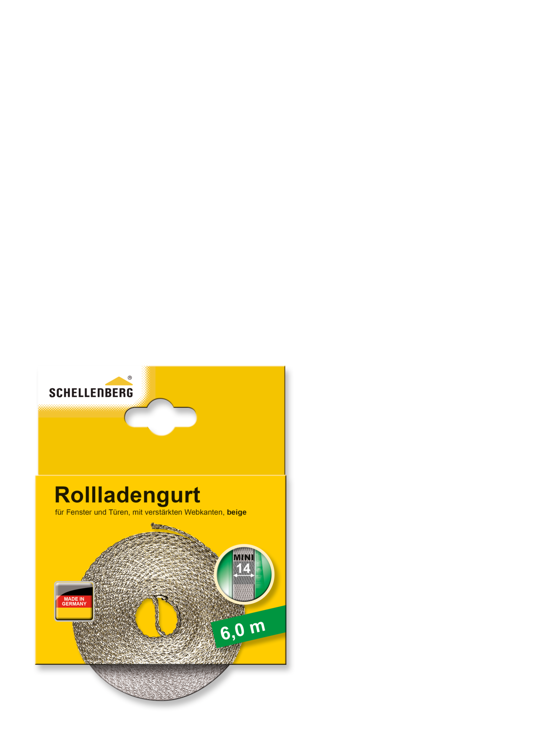 Schellenberg Gurtband beige, 14mm/6m