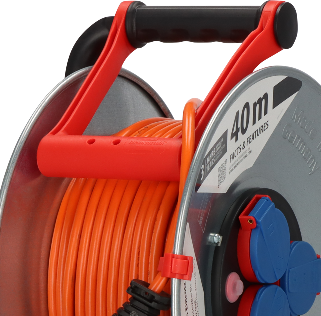 Brennenstuhl Garant S IP44 Kabeltrommel, 40 m Kabel in orange
