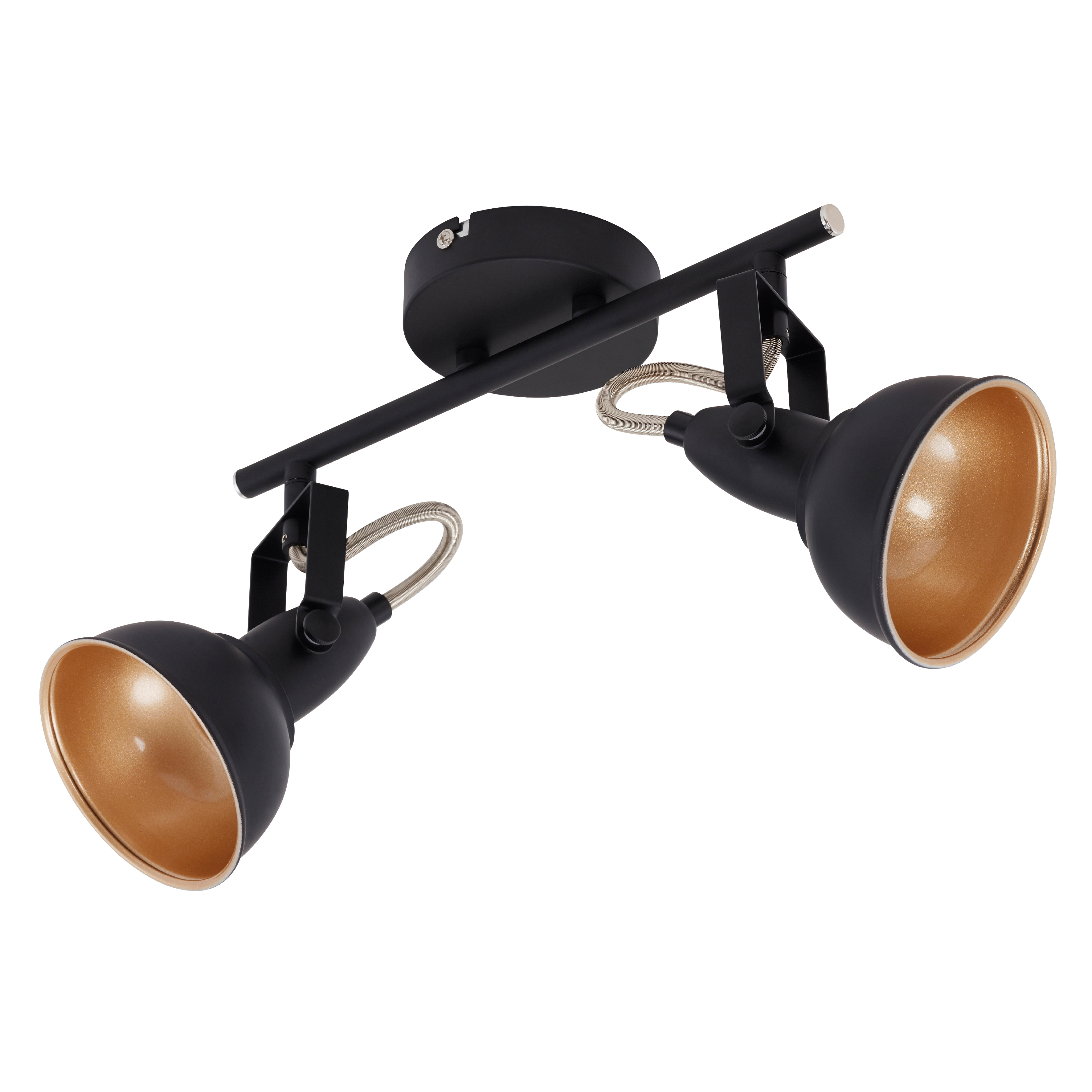 167912-1 BRILONER SCHIENE 2XE14 SCHWARZ GOLD/METALL