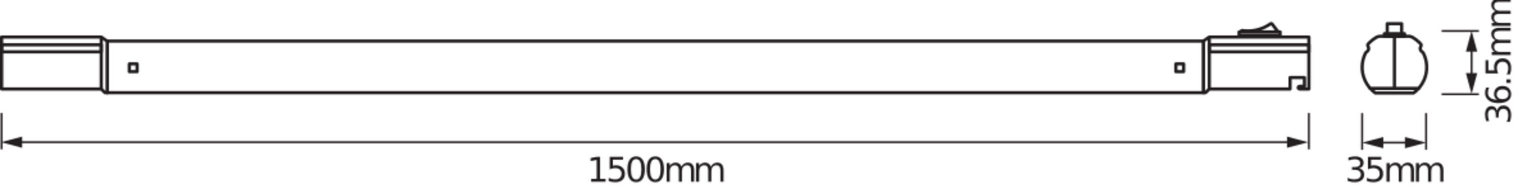Osram Mobile LED-Lichtleiste "TubeKIT LED", 1500 mm, 21.5W, 4000K