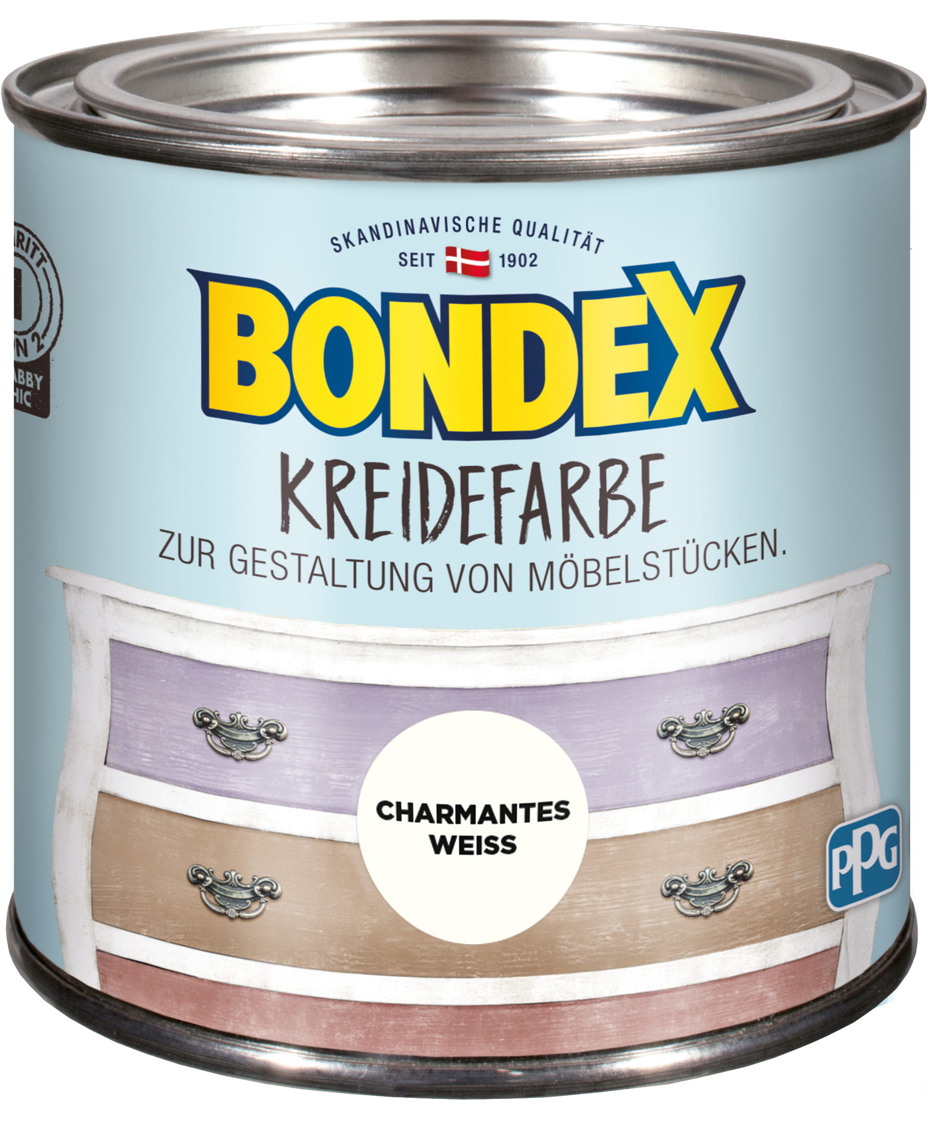 Bondex Kreidefarbe Charmantes Weiß, 0,5L