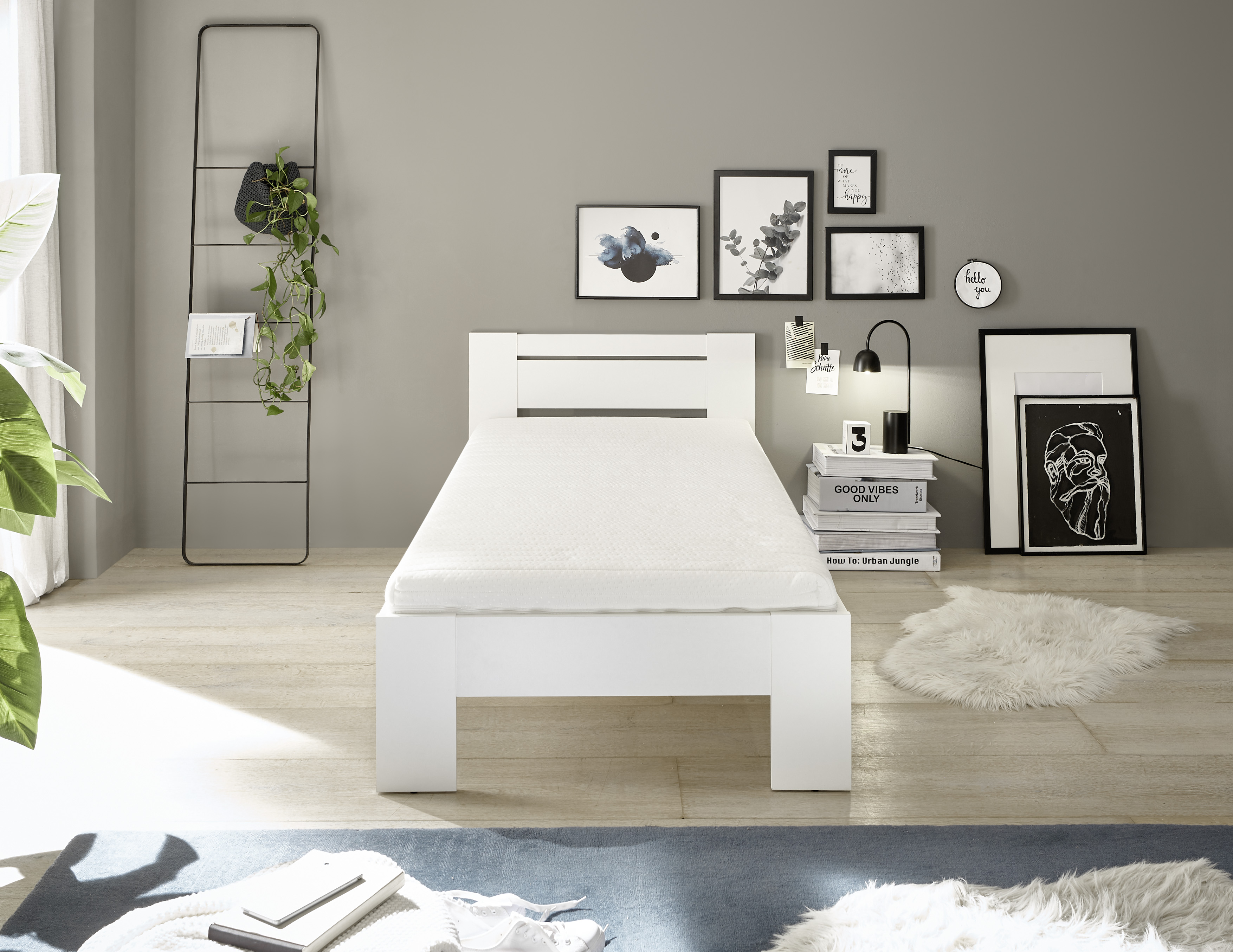 Pol-Power Futonbett Cannes, 90 x 200 cm, weiß
