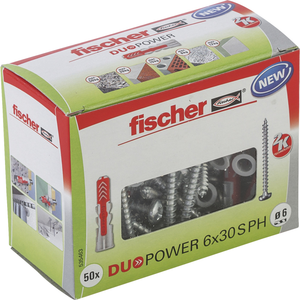 W2_P_P_00535463_F_-SALL_-AQQ_-V1 fischer DuoPower 6 x 30 PH LD mit Panhead-Schraube