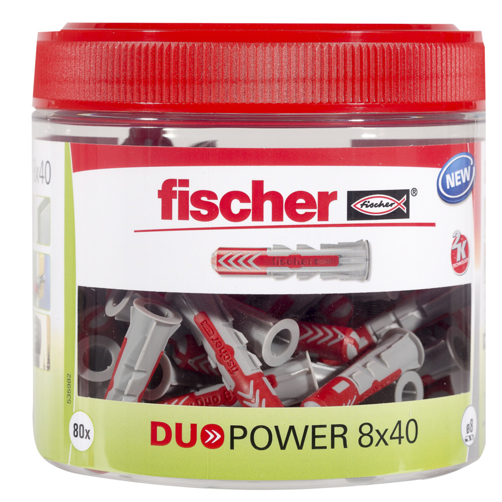fischer DuoPower 8 x 40 Runddose